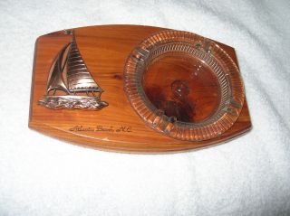 Vintage Atlantic Beach Cedar Copper SHIP Ashtray