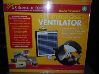 Solar Powered Attic Fan US Sunlight 1010 apv New