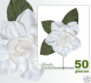 50 Pcs Gardenia Artificial Flowers Silk Plants Wedding