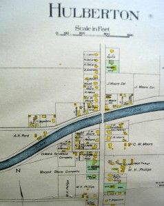 Orleans County New York Village Street Plan Plat Map 1913 Kendall 