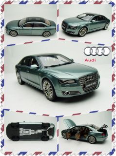 18 Kyosho Diecast Audi A8 W12 Full Screen Roof Met Quartzgrey 