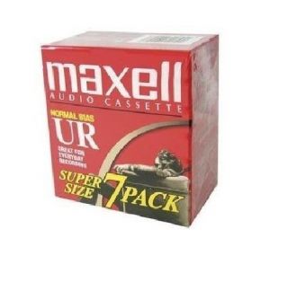 Maxell UR 90 Blank Audio Cassette Tape 7 Pack