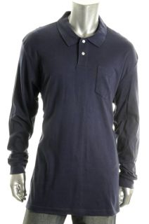 John Ashford New Navy Long Sleeve Polo Shirt XL BHFO