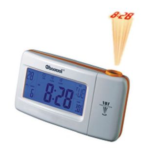 Digital LCD Dual Projection Alarm Clock Sound Orange 98