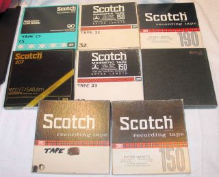 Vintage Reel to Reel Scotch Audio Recording Magnetic Tapes 7