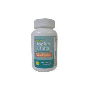 New Low Dose Aspirin 81mg Heart Regimen 1000 Tablets