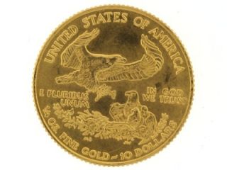 1996 US Saint Gaudens American Eagle 1 4th Ounce $10 Gold Bullion Coin 