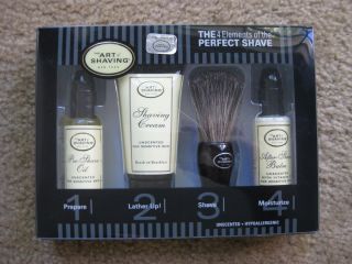 New The Art of Shaving 4pc Starter Kit Set Cream Brush Pre After Shave 