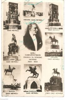 Turkey Ataturk Atatürk Monuments Gazi Heykeli Nice Photo Postcard 