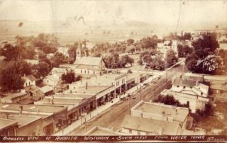 augusta wi birdseye view from water tower 1909 rp