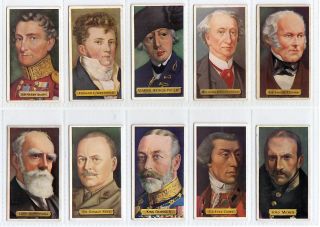 Complete Set of 50 British Empire Leaders Cards 1937