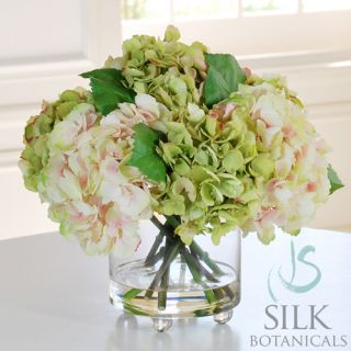 Hydrangeas Silk Flower/Floral Arrangement In Vase 15 Lavender   Jane 