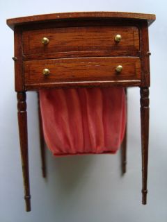    Dollhouse Sewing Table by Dennis Jenvey 1991 Fine Artisan Furniture