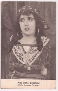 POSTCARD LOT  2 KEYSTONE SILENT ACTORS MABEL NORMAND FORD STERLING B 