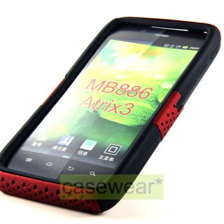 Protect your Motorola Atrix HD with Red Apex Double Layer Hard Cover 
