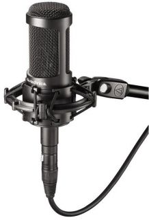 Audio Technica AT 2050 Condenser Microphone AT2050 shockmount & Cable 