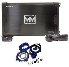 Autotek M3200 2 3200 Watt Max 2 Channel Bridgeable Car Amplifier 4 AWG 