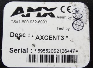 AMX Panja Axcent 3 Integrated Axcess Home Automation Controller 