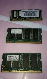   notebook memory 512mb PC2100 (256x2) DDR 266mhz plus 128mb PC133 SDRAM