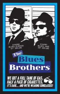 Blacklight Poster Blues Brothers Dan Aykroyd John Belushi