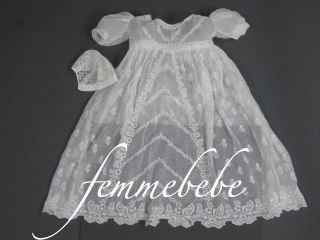 Antique Ayrshire Lace Christening gown Circa 1829