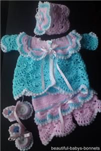 Crochet Patterns by Beautiful Babys Bonnets Choice of 3