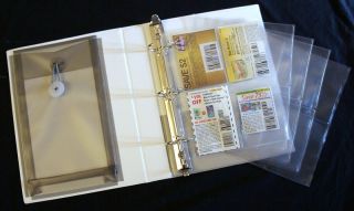 MINI SMALL COUPON AVERY BINDER with Handy Pocket. INCLUDES 5 MINI 