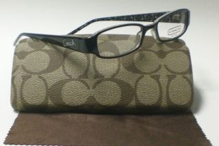Coach Avery 625 Black Eyeglasses Authentic Size 50