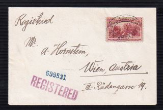 Scott 242 $2 Columbian on 1927 Registered Cover to Austria. XF