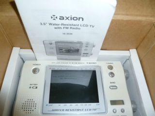 Axion 3 5 Water Resistant Sport LCD TV FM Radio w AC Adapter Users 