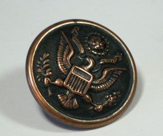   Large Bronze Military Button D. Evans & Co Attleboro Falls 1914  1918
