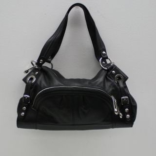 Makowsky Black Leather Handbag