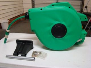 automatic retractable swivel garden water hose reel with 3 8 inch 65ft 