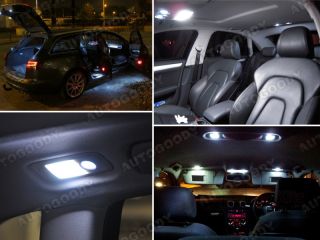 Audi A5 S5 White LED Lights Interior Package Kit 8T3