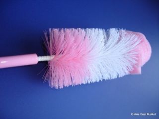pink baby bottle brush sponge soft bristles cleaning