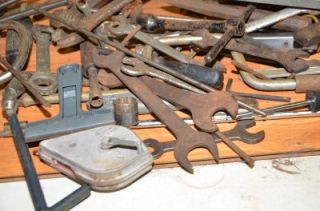 55 lbs Craftsman tool box & mechanics tools wrenches auto body farm 