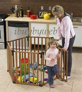 North States Wooden Baby Pet Play Yard Gate Superyard NEW 4940 a