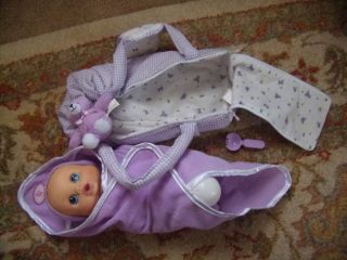 Baby Alive Doll Bunting Outfit 2008 Hasbro Toys Blanket Bottle Bib 