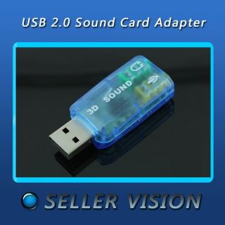 Hotsale USB 2 0 Mic Speaker Audio 5 1 3D Sound Card Adapter