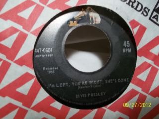 Elvis Presley Baby Lets Play House IM Left RCA 447 0604 Dog on Top 