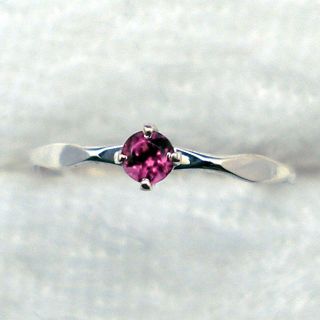 Pink Tourmaline Baby Ring Hand Crafted October Birth
