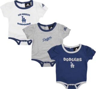 Los Angeles Dodgers Baby Girl 3pk Creeper Set Sz 6 9 Mos