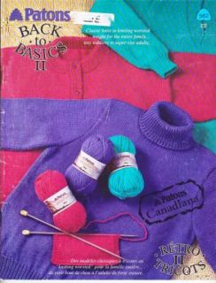 Patons Back to Basics II Classic Knit Pattern Familly