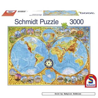 picture 2 of Schmidt 3000 pieces jigsaw puzzle: World Map (58272)