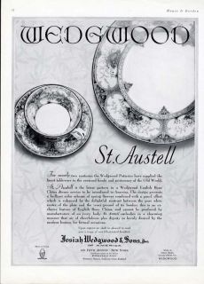 Wedgwood China Ad St Austell Design 1930