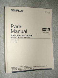 Caterpillar 416E 416 E Backhoe Loader Parts Manual Cat