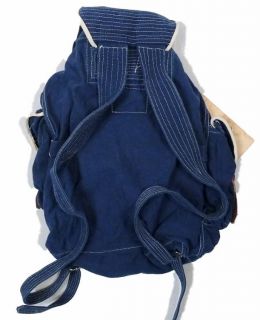 ralph lauren rrl blue canvas reef sack utility backpack bag