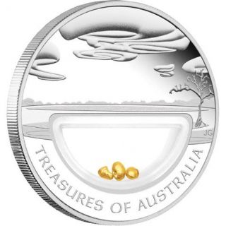 Treasures of Australia Gold201oz Silver Locket Coin Reverse