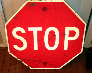   OBSOLETE HUGE 30 AUTHENTIC STOP SIGN STREET TRAFFIC 3/4 INCH PLYWOOD