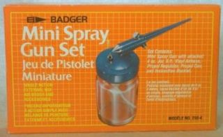 New Badger 250 4 Mini Spray Gun Airbrush Paint Set with Propel 